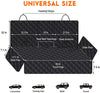 Dog Car Seat Cover, Back Seat Cover for Dogs Pet Car Seat Protector Waterproof Bench Car Seat Cover, Non-Slip Rear Seat Cover Fits Middle Armrest for Most Cars Suvs Trucks - Black